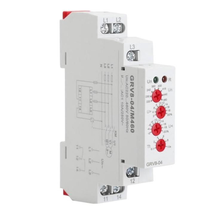 GRV8-04 M460 3-Phase Voltage Monitoring Relay Phase Sequence Phase Failure Protection Voltage Control Relay