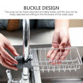 Sponge Holder, Stainless Steel Faucet Storage Rack, Adhesive Sink Caddy Organizer for Brush, Towel. Shower Soap Dish for Bathroom, Kitchen Hanging Storage Accessories. 