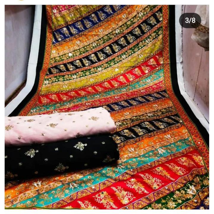 Silk Embroidery Shirt and Silk Digital Printed Dupatta 2 Pieces Suit For Women