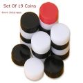 High Class Plastic Carrom Coins, Carrom Board goti Champion Carrom Coin - Set of 19 coins. 