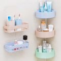 1 Set Of 2 Shape Rack Plastic Wall-mounted Bathroom Storage Rack Shelf Organizer Shelves for Wall. 