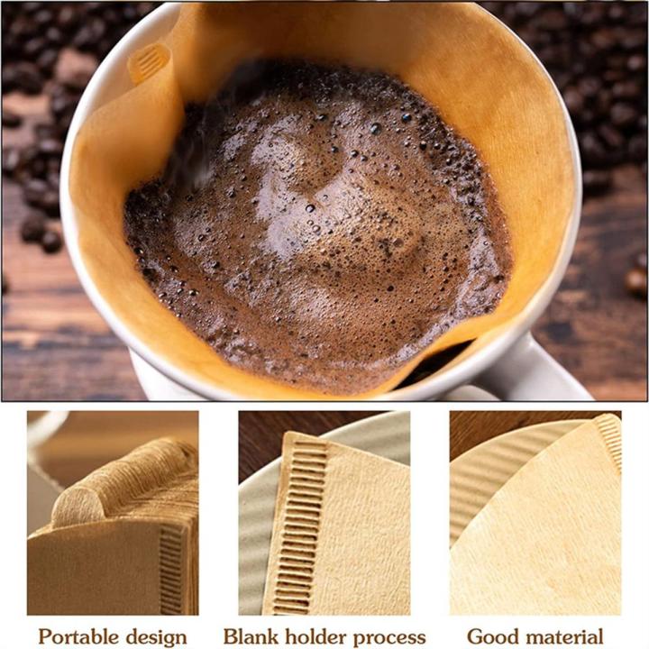 200Pcs Coffee Filter Natural Unbleached Coffee Filters Cone Paper Disposable Coffee Filters for Pour over and Drip