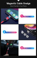 VOTHOON Magnetic Cable Fast Charging Cable Micro USB Type c & i OS Phone 3A Fast Charging With Data Transfer 7 Pin Connector 360 Degree Rotation LED Indication  1 Meter Length  2 Meter Length. 