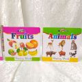 Pack Of 4 Board Books For Kids - Vegetables, Fruit, Birds and Animals - Medium Size - Hard Bound Book For Kids- Kids Books For Early Learning- Reading Book For Kids. 