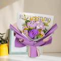 Crochet Flower Bouquet Handmade Knitted Flowers Artificial Flowers Already Made for Valentine's Day Festival Thanksgiving Girlfriend Desktop. 