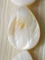 7, 10pcs Natural Flat Droplet White Mother of Pearl Sea Shell Beads for Crafting - DIY Crafting Elegant Jewelry Making Supplies. 