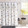 plastic curtains for bathroom Waterproof Shower Curtain With 12 Rings For Bathroom Toilet- Multi Color. 