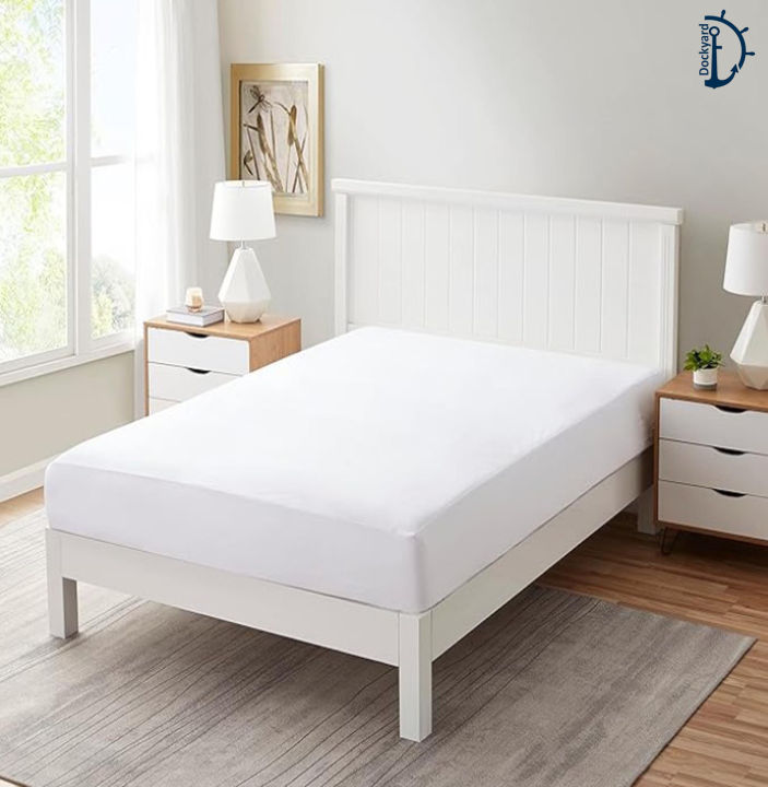Dockyard%20Waterproof%20Mattress%20Cover%20-%20Large%20Double/King%20Bed%2072%20x%2078%20Inch%20-%20Fitted%20Cover%20-%20Image%202