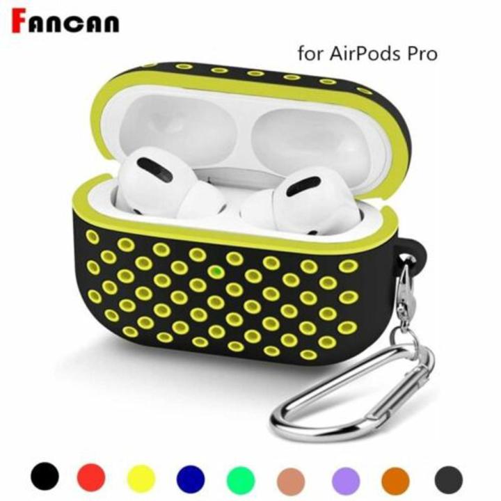 Airpods_Pro Nike Dotted Silicon Case cover with dual layer 360 Protection - Compatibility with earpods pro