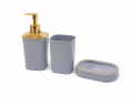 IKEA STORAVAN Polypropylene Plastic 3-piece Bathroom Sets (Soap Dispenser, Toothbrush Holder & Soap Dish) (Grey). 