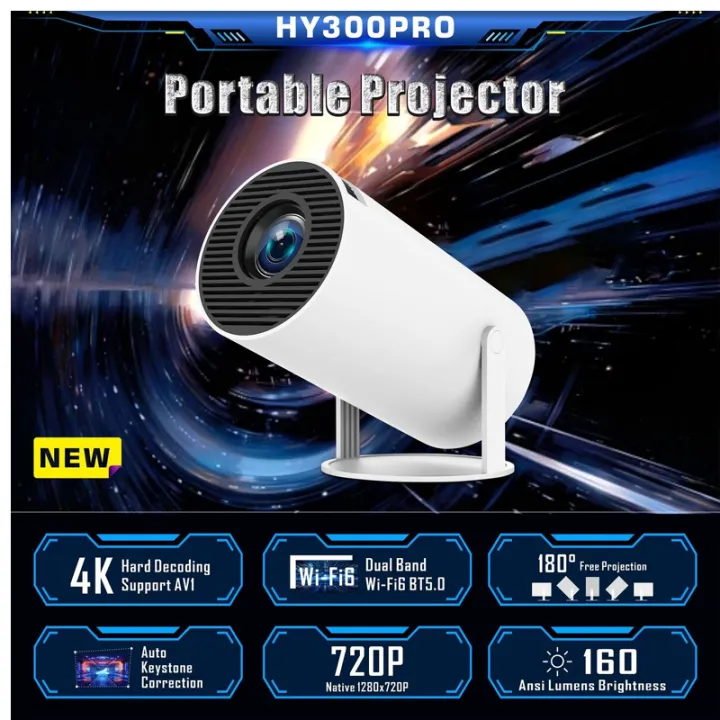 HY300%20Projector%204k%20Android%2011%20With%201080p%20Support%2020000%20Hour%20Play%20Home%20Cinema%20Outdoor%20Portable%20Projector%20-%20Image%202