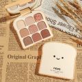 BeliefMelief  Profesional  NOVO Toast 9 Colors Matte Eyeshadow Palette Pearlescent Eye Plate Cute Makeup Palette Female Cosmetic Lasting Nature Beauty. 