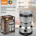 RAF R7113 Multifunctional Coffee Grinder 300W | Stainless Steel Electric Coffee & Spice Grinding Machine | Washable, Durable & Fast Performance for Kitchen UseKitchen | Durable Metal Body Electric Coffee Maker | Premium RAF Coffee and Spice Blender | Wash. 