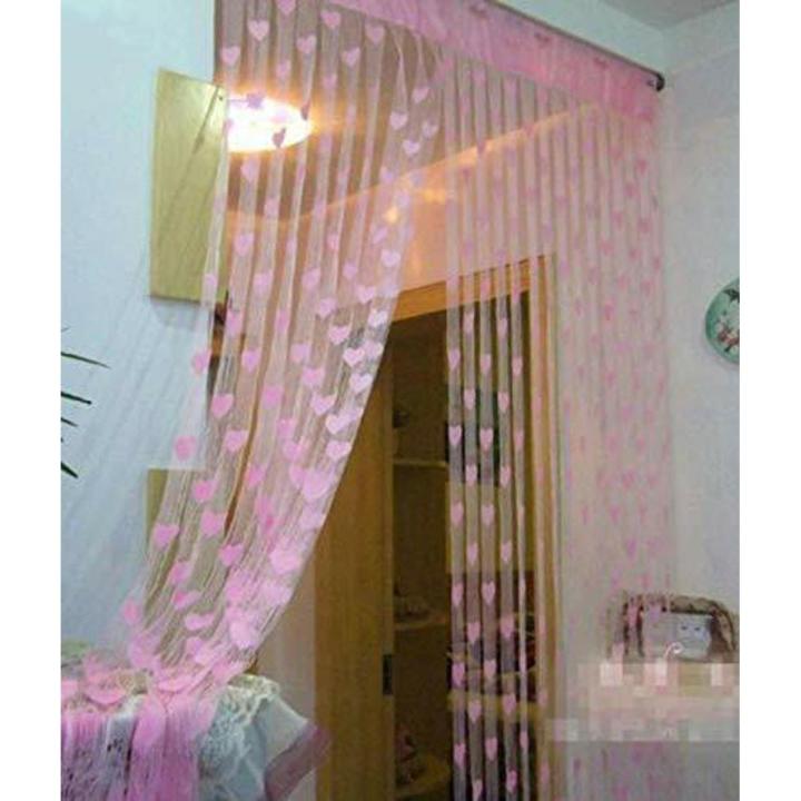 Cute pink colour Heart Line Tassel String Door Curtain Window Room Curtain heart Valance Modern Living Room/curtain beads/window beads/trendy door beads