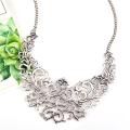 【happy one】BS1981 Vintage Jewelry Alloy Black hollow Flower False Collar Choker Statement For. 