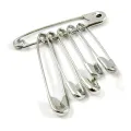 Silver Safety Pins Stainless Steel Needles Multipurpose Safety Pins Medium. 