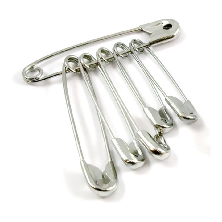 Silver Safety Pins Stainless Steel Needles Multipurpose Safety Pins Medium