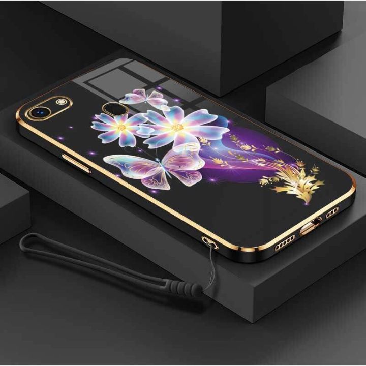 Casing For OPPO F5 OPPO A79 OPPO A75 OPPO A73 OPPO F5 PLus OPPO F5 YOUTH Beautiful Butterfly Design Phone Case Plating Edges Silicone Soft Cover With Free Lanyard