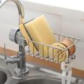 M.sale Faucet Sink Rack Rag Drain Storage Rack Household Kitchen Toilet Bathroom Organizer Punch Free Sink Storage Rack Stainless Steel Drain Rack Sponge Soap Cloth Storage Holder Shelf. 