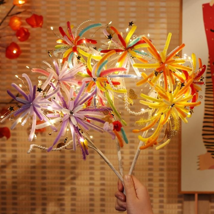 Gifts Glowing Colorful Firework DIY Fireworks Lights Hand Fireworks Twist Stick Fireworks Lantern Material Package Home Atmosphere Decor Firework Twist Stick Set