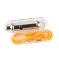 New With Neck Chain Metal Whistle Stainless Steel High Frequency Police Whistle Yellow Lanyard Outdoor Whistle. 