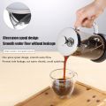French Press Coffee Maker 1 Liter, Glass Coffee Maker, Hand Press Coffee Mug, Stainless Steel Filter Coffee Press Pot. 