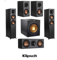 Klipsch Home Theatre system Includes 5.1 Channel (2 R620F floor standing, 1 R12SW subwoofer & R41M bookshelf pair and R-52 Centre Channel). 