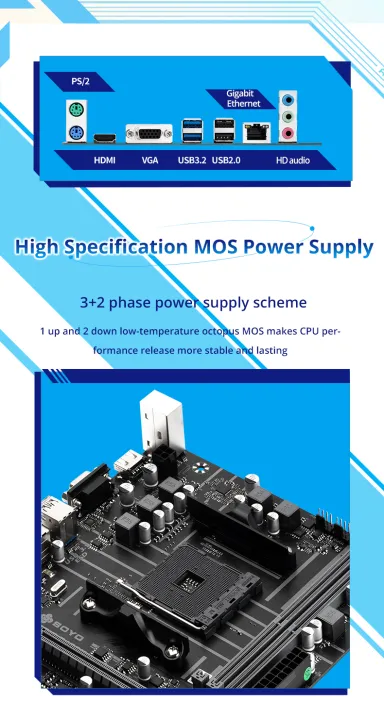 SOYO%20Motherboard%20Classic%20AMD%20B450M%20Dual-channel%20DDR4%20Memory%20AM4%20Mainboard%20M.2%20NVME%20(Supports%20Ryzen%205500%205600%205600G%20CPU)%20-%20Image%206