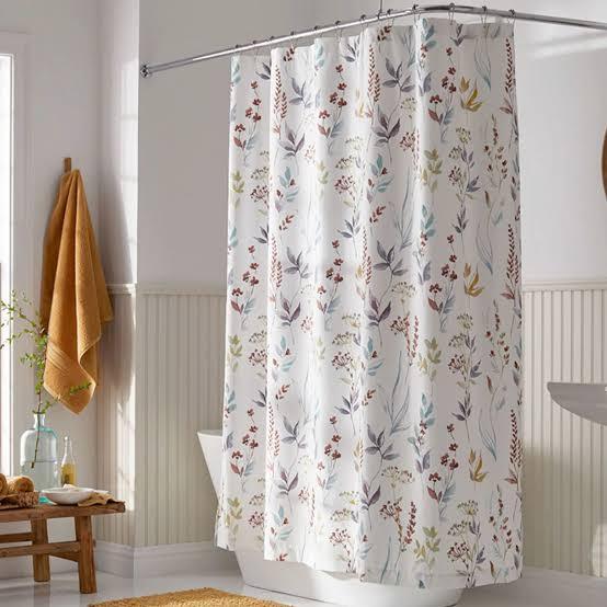 Shower Curtain Set with 12 Hooks Ring Included Bathroom Curtain Bath Shower Curtain Waterproof & Washable