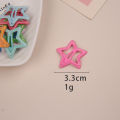 Dopamine star hair clip cute girl color small clip ins candy color hair clip bb clip y2k bangs hair accessories JiLinalso. 