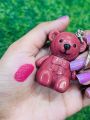 Cute Teddy Bear  Key Chain 6 Pcs Matte  Lip gloss  - 6 Different Colors -. 