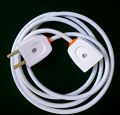 Quality Flexible Extension Cable With Male Female Plug Multi-Purpose Extension Wire For Lead 40/76 Two Core Wire - White. 