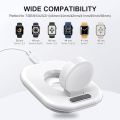 3 in 1 Foldable Wireless Charger, Magnetic Fast Wireless Charging Pad, Compatible with iPhone 14/13/12/SE/11, Samsung Galaxy, Apple Watch, AirPods Pro with Night Light, Wireless Charging for Apple Watch, Watch Charger Stand for Apple Watch, Charging Cable. 