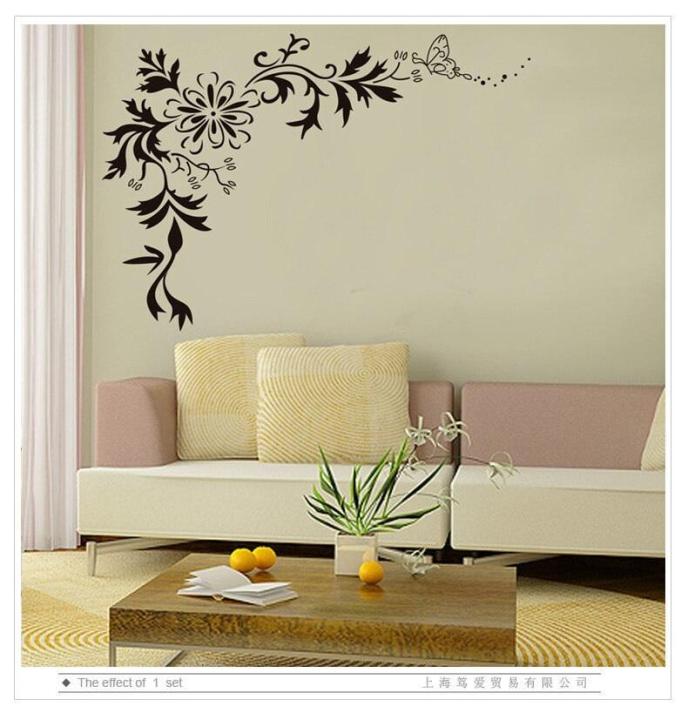 Black%20flower%20vine%20wall%20stickers%20Vinyl%20DIY%20Art%20wall%20decals%20For%20Living%20room%20Bedroom%20Background%20wall%20Home%20decor%20murals%20JM7032%20-%20Image%206