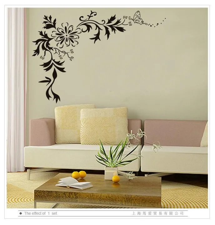 Black%20flower%20vine%20wall%20stickers%20Vinyl%20DIY%20Art%20wall%20decals%20For%20Living%20room%20Bedroom%20Background%20wall%20Home%20decor%20murals%20JM7032%20-%20Image%206
