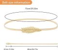 Flower Leaves Metal Buckle Belt for Women Ladies Elastic Waist Chain Belts Female Gold Thin Belts Ceinture Femme Pasek Damski. 