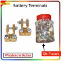 Steel Battery Terminal Clamps For Ups Battery (Pack Of 12). 