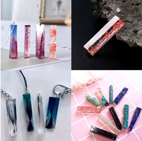 1Pc Silicone Mold Long Pendant Necklace Different shapes Molds and Art Supplies Crafting Epoxy Resin Molds For DIY Jewelry Finding Making Tools