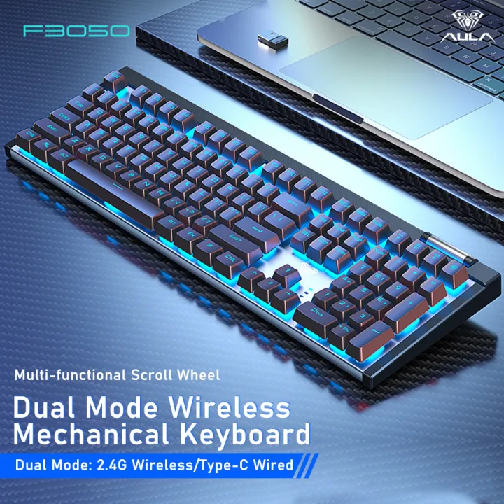 AULA%20F3050%20Lightweight%20Dual%20Mode%20Wireless%20Mechanical%20Keyboard%20%7C%20Blue%20Lighting%20%7C%202.4Ghz%20%E2%80%93%201000Hz%20Connection%20%7C%20Multiple%20Switch%20Options%20Black%20-%20Image%203