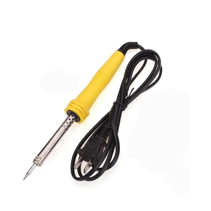 Stainless Steel Electrical Soldering Iron - 60W - Yellow & Black - EI