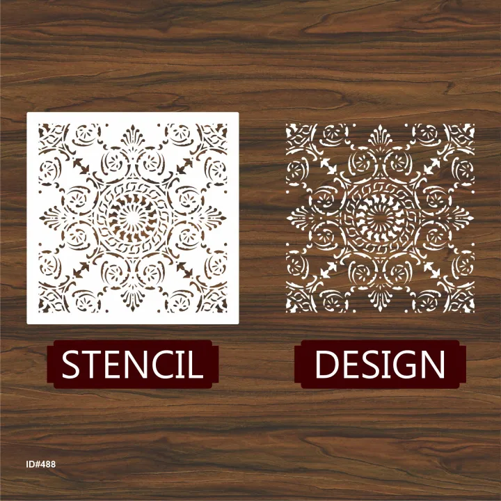 mandala tile stencils painting coloring embossing scrapbook album ...