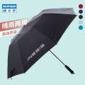 Folding small black umbrella - vinyl sun umbrella. 