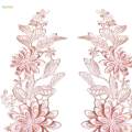 2Pcs Lace Applique Flower Embroidery Applique for DIY Jeans Evening Dress. 