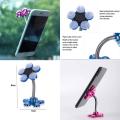 Rotatable 360 Degree Metal Flower Magic Suctionable Cup Mobile Phone Holder Car Stand. 