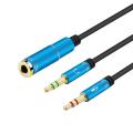 Headphone Splitter For Computer 3.5mm Female To 2 Dual 3.5mm Male Headphone Mic Audio Y Splitter Cable Smartphone Headset To PC Adapter. 