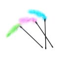 【Footprint】 Random Color Funny Cat Stick Toys Colorful Turkey Feathers Tease Cat Stick Interactive Pet Toys For Cat Playing Toy Pet Supplies. 