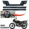 Aluminum 3 Piece Handle Universal Adjustable Black Handle Bar for Motorcycle Hollow Style Adjustable Length For Motorcycle - Blue For Cafe Racers, Honda CD70, CG 125, Suzuki etc. 