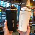 COFFEE MUG HIGH QUALITY STAINLESS STAEEL MUG DOUBLE WALL STEEL HOT AND COLD GOOD FAMILY MUG 450 ML. 