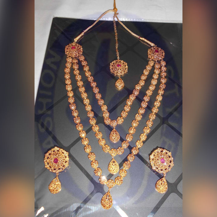 Gold Rani Haar Karachi Haar Design Beautiful Fancy Gold Plated