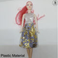 Sweet Malena Barbie Doll Dress Up Set Fashion Clothes Skirt Casual Clothes Suit Girl toys - Cute Barbie Beautiful Long Hair Doll Moveable Joints (Shoulders and Legs) With Shoes and Flexible Body Gift Set For Girls - Random Dress Included - 12 Inch. 